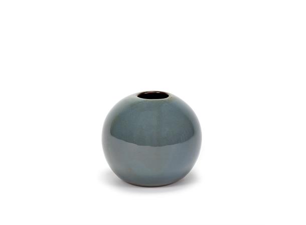 TERRES vase "ball" Ø:120/H:100mm, gråblå Smokey Blue