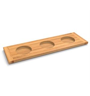 FLOW podie til 3stk karafler GN2/4 EIK L:530mm B:162,5mm H:20mm 
