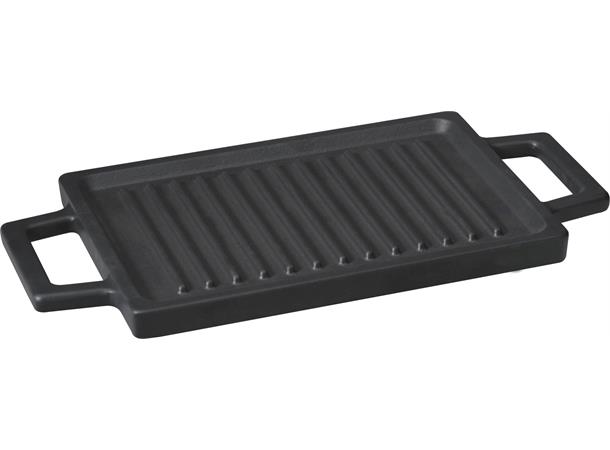 Støpejern "Hot plate" med håndtak Rektangulær 22x15cm