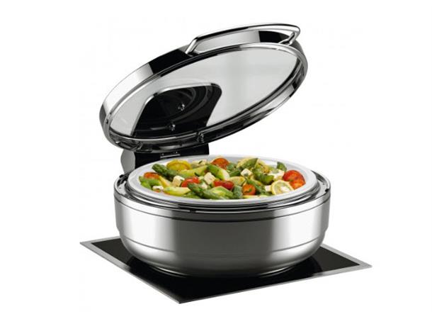 WMF Hot&Fresh Chafing Dish BASIC rund Alle varmekilder. Med vippelokk i glass