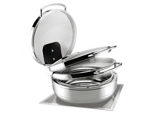 WMF Hot&Fresh Chafing Dish BASIC rund Alle varmekilder. Med vippelokk i glass