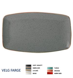 SEASONS burgertallerken L:310mm B:180mm Vitroporselen med dekor - Velg farge! 