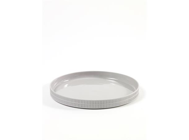 SIGNATURE tallerken Ø:245/H:24, grå Lekent og rent design