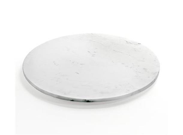 Serveringsfat i marmor Ø:400mm hvit Med nydelig marmorering