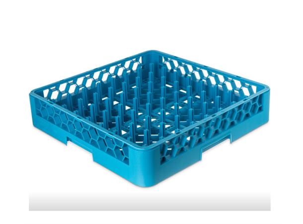 Oppvaskkurv OptiClean, tallerkener Blå, 8x8 pinner, pinneavstand 44mm
