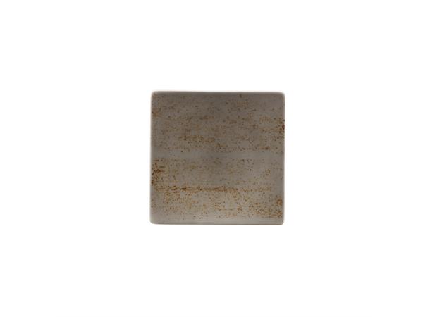 POTTERY halvdyp tallerken 120x120mm Dekor: Unique Light Grey