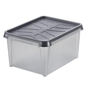 Plastkasse m/lokk 50 liter 600x400x340mm Super til oppbevaring av næringsmiddel 