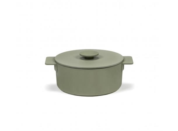 **SURFACE kjele støpejrn 20cm/2,0L,grønn Høy modell - Inkludert lokk