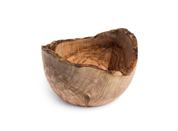 Rustic bolle i oliventre, Ø:240mm Serveringbolle i oliventre H 185mm