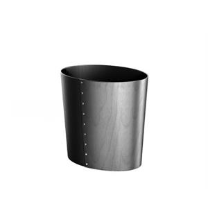 CRASTER Luxury avfallsbøtte S, sort Oval 240x189x225 (BxDxH) 
