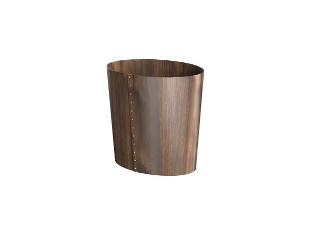 CRASTER Luxury avfallsbøtte L, valnøtt Oval 530x350x680 (BxDxH)