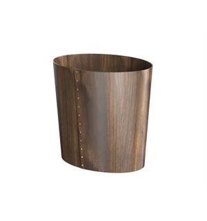CRASTER Luxury avfallsbøtte L, valnøtt Oval 530x350x680 (BxDxH) 