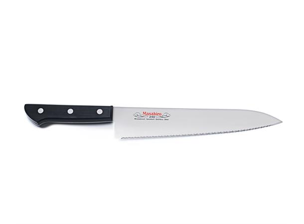 MASAHIRO MV brødkniv 24cm Japansk testvinnende kniv!