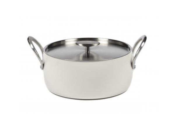 PURE casserole non-stick forged alu serene white D24 cm - 5L, lid included