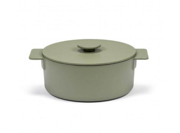 **SURFACE kjele støpejern 26cm/4,2L,grøn Høy modell - Inkludert lokk