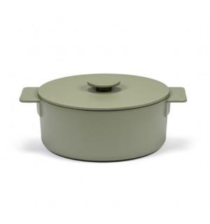 **SURFACE kjele støpejern 26cm/4,2L,grøn Høy modell - Inkludert lokk 