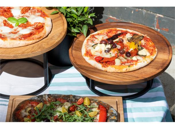 CRASTER TILT rundt fat valnøtt Ø:320mm H:25mm