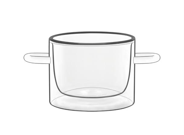 Miniatyrkjele i glass uten lokk Ø:70mm Volum 12cl