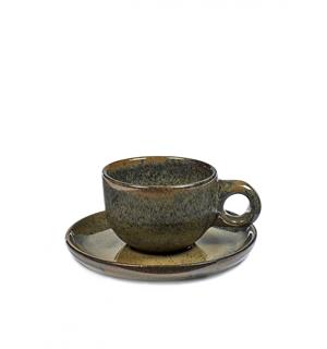 SURFACE kaffekopp/skål Ø:80mm, varmgrå 15 cl. Designet av Sergio Herman 
