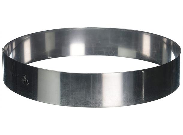 Kakering Ø: 240mm H 44mm I rustfritt stål