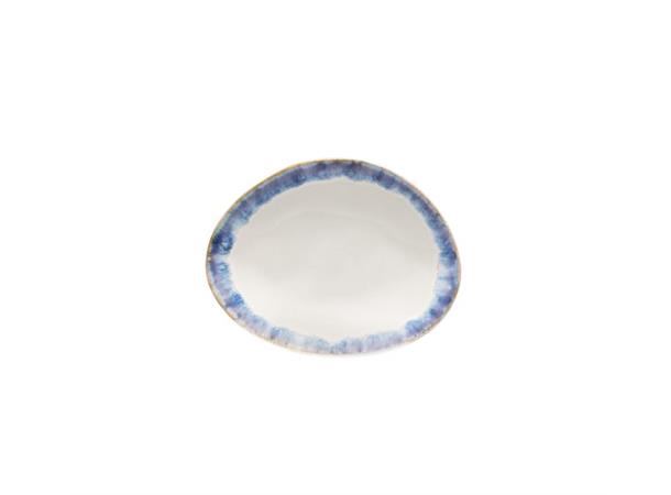 BRISA oval tallerken L:160mm B:120m, blå L:160mm B:120mm H:24mm - Stengods
