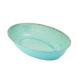 CASABLANCA oval bolle i melamin BLÅ L:420mm B:280mm H:70mm 3,8ltr 