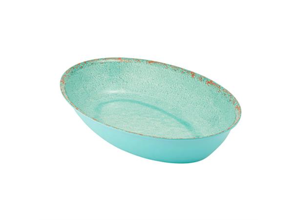 CASABLANCA oval bolle i melamin BLÅ L:420mm B:280mm H:70mm 3,8ltr