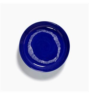FEAST tallerken halvdyp Ø:220/H:40mm Dekor: Dark Blue Stripes White 
