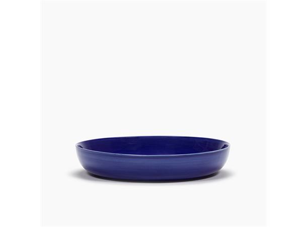 FEAST tallerken halvdyp Ø:220/H:40mm Dekor: Dark Blue Stripes White