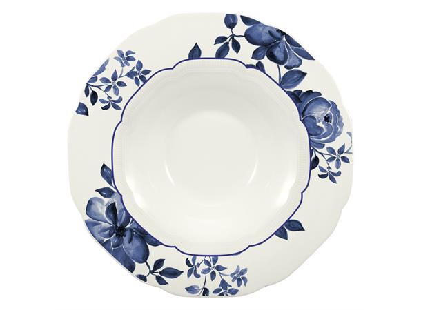 FLORAL CHARM dyp tallerken m/fane Ø:28cm Blå - Noble China