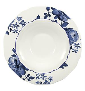FLORAL CHARM dyp tallerken m/fane Ø:28cm Blå - Noble China 