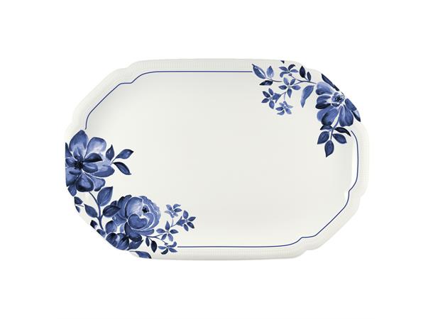 FLORAL CHARM tallerken oval 36x24cm Blå - Noble China