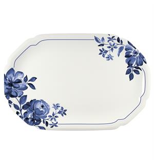 FLORAL CHARM tallerken oval 36x24cm Blå - Noble China 