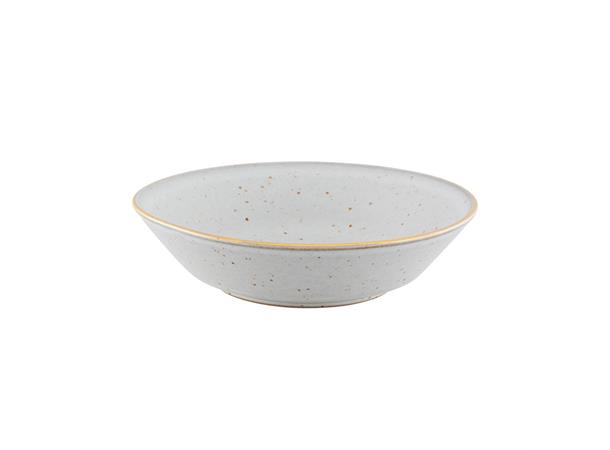 GOLD STONE pastatallerken Ø:250mm, hvit Steingods med håndmalt gullkant