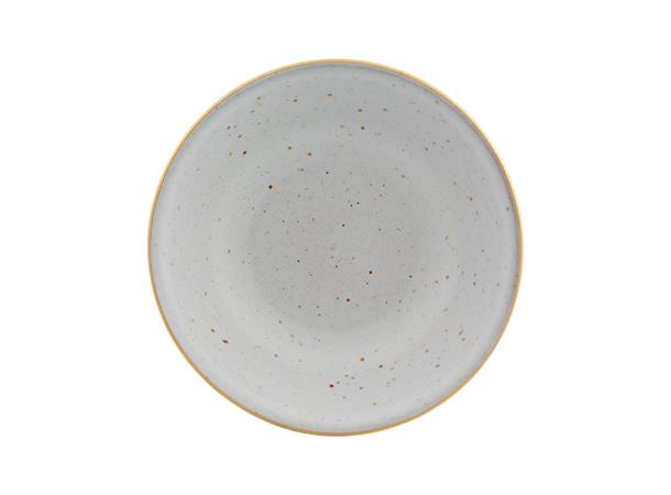 GOLD STONE pastatallerken Ø:250mm, hvit Steingods med håndmalt gullkant