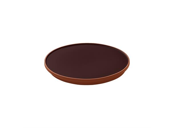 JARDIM flat tallerken Ø:160mm, brun Terrakotta med glassert innerflate