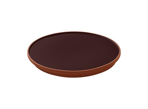 JARDIM flat tallerken Ø:260mm, brun Terrakotta med glassert innerflate
