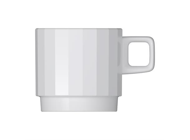 Kopp stablebar 25cl EDGE, Hvit Ø:78/H:75mm - Høybrent porselen