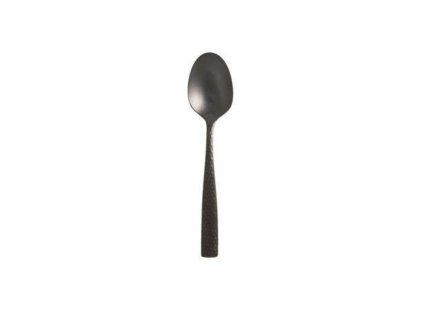 LUCCA FACET BLACK teskje L:145mm I hamret rustfritt stål - matt sort