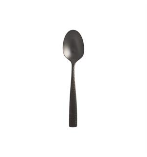 LUCCA FACET BLACK teskje L:145mm I hamret rustfritt stål - matt sort 