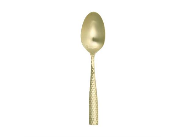 LUCCA FACET GOLD forettsskje L:184mm I hamret rustfritt stål - matt gull