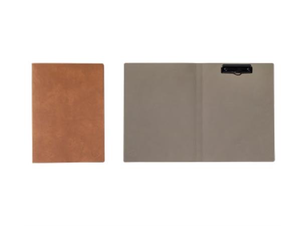 Menymappe skinn A4 m/klips Nature/Grønn Mod. London NUPO Nature/Army Green