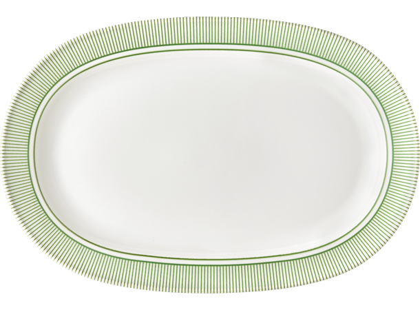 Oval tallerken 26x18cm, MOMENTS ACCENT GREEN