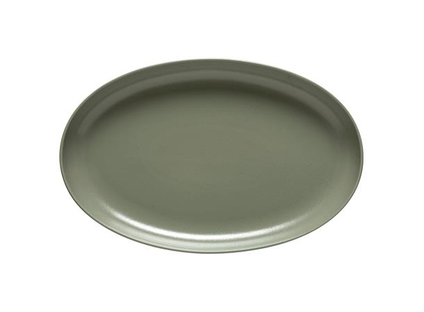 PACIFICA oval coup fat L:41cm Grønn L:41cm B:26cm H:4,5cm - Robust steingods