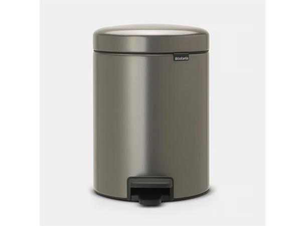 Pedalbøtte 5ltr Brabantia, Platina