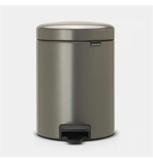 Pedalbøtte 5ltr Brabantia, Platina 