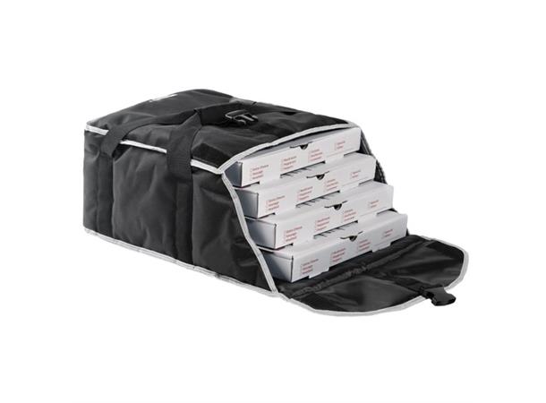 Pizzabag for 4x40cm eller 3x45cm pizza Isolert utførelse, glidelås og seler