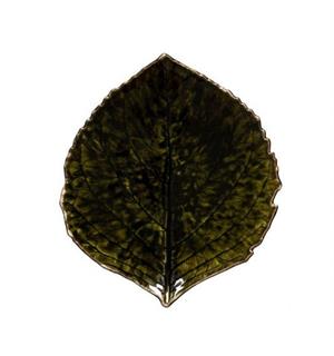 RIVIERA Hydrangea blad L:170mm B:150mm Steingods - Dyp grønn 