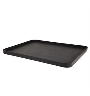 Serveringsbrett i tre/finér 60x46, sort Serveringsfat - Med antislip overflate 