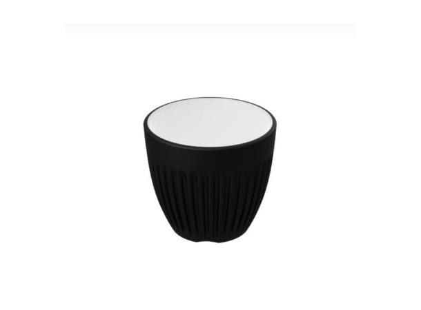 TALON melaminkrus 9,5cl m/riller, sort I melamin - Egnet for espresso